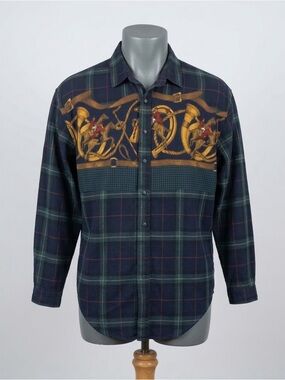 Alexander Campbell Vintage Plaid Equestrian Shirt - Size 14 Women’s